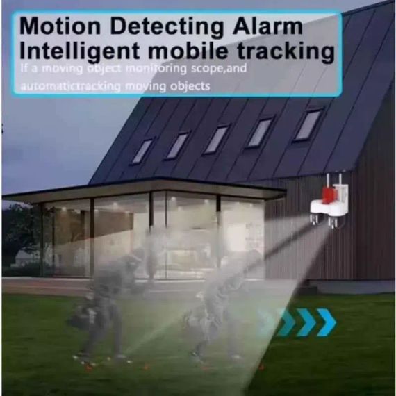 Высокопроизводительная камера видеонаблюдения с двумя направлениями движения, WIFI, горизонтальное вращение на 360° и вертикальное на 90°, водонепроницаемая, ночное видение, датчик движения,4M, x10, V | Зображення 6