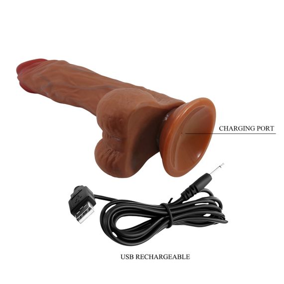 Фаллоимитатор PRETTY LOVE - Calisto, TPR, 5 vibration functions 5 rotation functions 5 thrusting sett Sex Aura | Зображення 4