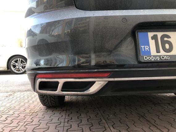 Накладки на глушник Carmos SD/SW (2019-2024, 3 шт, нерж) для Volkswagen Passat B8 рр | Зображення 1