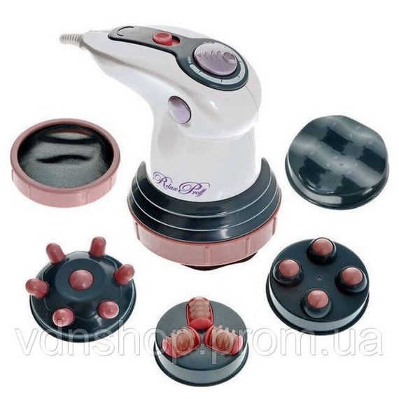 Ударный массажер для тела с насадками MA-118-2, Ручной масажер для спины, Ручной массажер с насадками JW-89 | Зображення 8