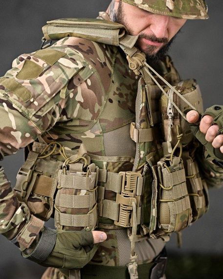 Плитоноска мультикам 4точки сброса Single Sword РН3873 | Зображення 5