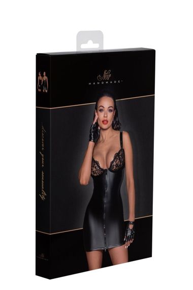 Сукня з мокрим ефектом Noir Handmade F254 Powerwetlook mini-dress, M | Зображення 7