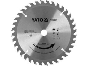 Диск пильный победитовый по дереву 165x16мм 36 зубов YATO YT-60591