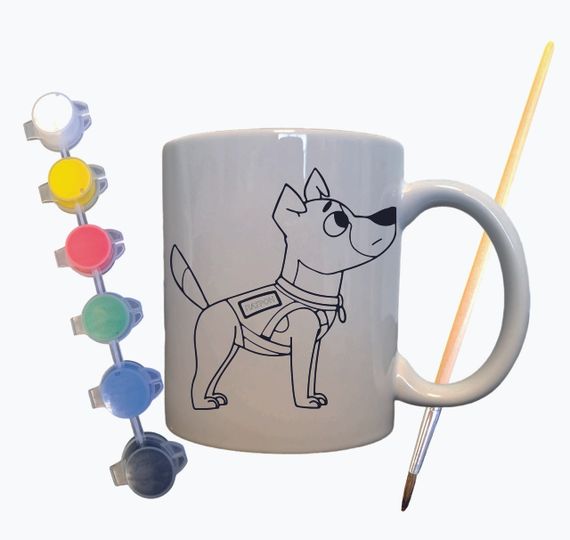 Набор для творчества кружка раскраска "Пес Патрон" 330 мл белая | Зображення 1