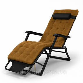 Раскладное кресло кровать с бархатным матрасом LEOBRO Brown (LB-FCB-G4-BRN)