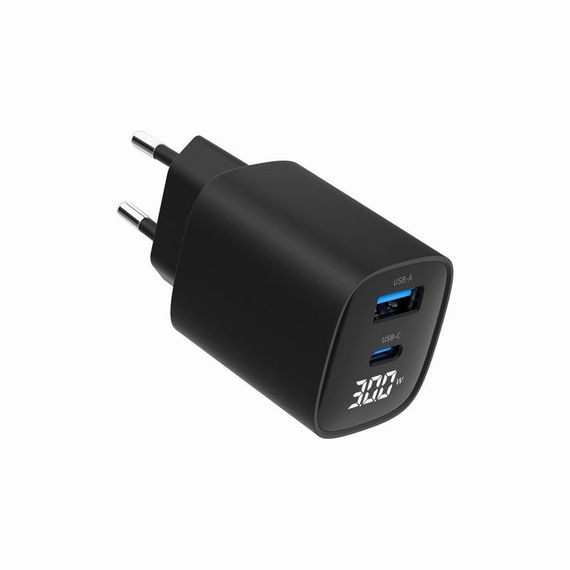 Мережевий зарядний пристрій Gembird TA-UC-PDQC30LCD-BK-01 | Зображення 2