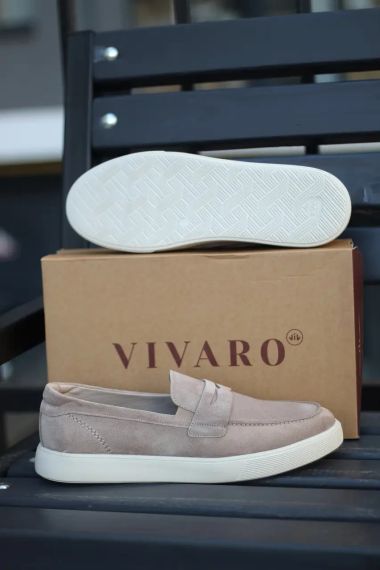 Мужские бежевые лоферы 45 размер | Зображення 4