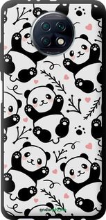 Чохол на Xiaomi Redmi Note 9T Панди "4318b-2261-2448"