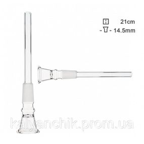 Адаптеh скляний чіллум d — 14,5 мм, L — 21 см