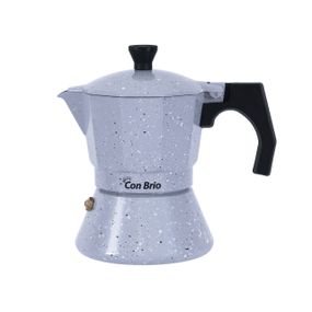 Кофеварка гейзерная алюминиевая индукционная Con Brio CB-6703, 150 мл (на 3 чашки), для дома и офиса