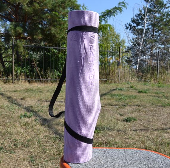 Коврик для йоги и фитнеса Паверплей 4010 PVC Yoga Mat Лавандовый (173x61x0.6) | Зображення 7