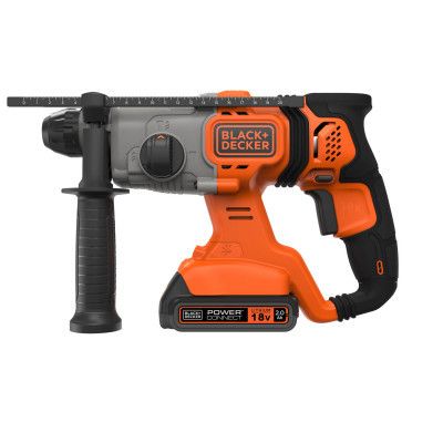 Перфоратор Black&amp;Decker SDS-Plus,18 В, 2Ah, 1.2 Дж, 3 режима, сумка, 2.2 кг (BCD900D1S) | Зображення 8