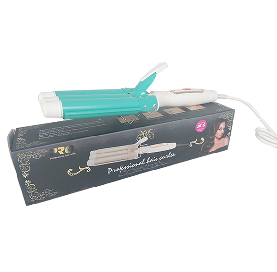Плойка для волосся потрійна PRO 2325 Бірюзова