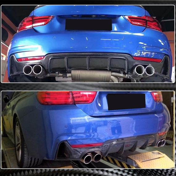 Дифузор заднього бампера V1 (для M-Sport, Карбон) для BMW 4 серія F-32 2012-2020 рр | Зображення 2