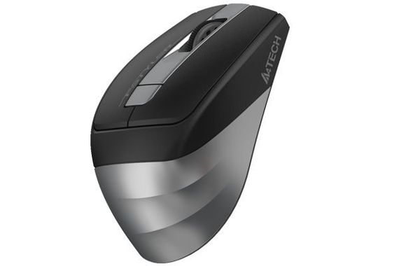 Миша бездротова A4Tech Fstyler FG35 (Grey),  USB, колір чорний+сірий | Зображення 1