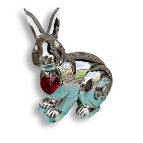 Статуетка Rabbit Crystal Heart зі стразами Swarovski silver