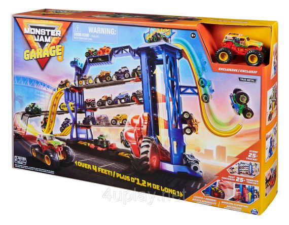 Spin Master Monster Jam Garage Playset and Storage. Гараж і трек для монстр-траків з ліфтом, світлом та звуками | Зображення 1