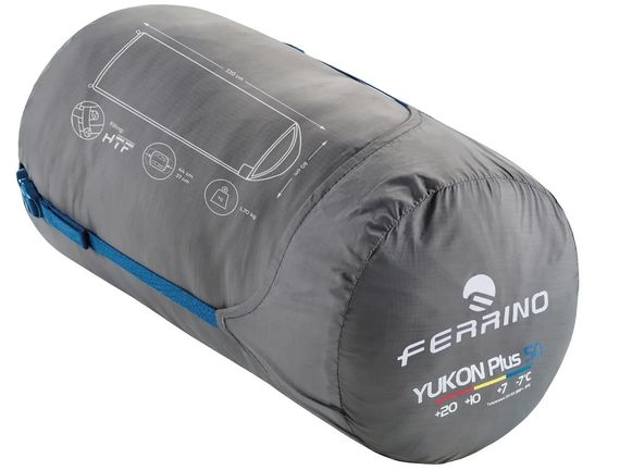 Спальний мішок Ferrino Yukon Plus SQ/+7°C Blue Left (86358NBBS) | Зображення 1