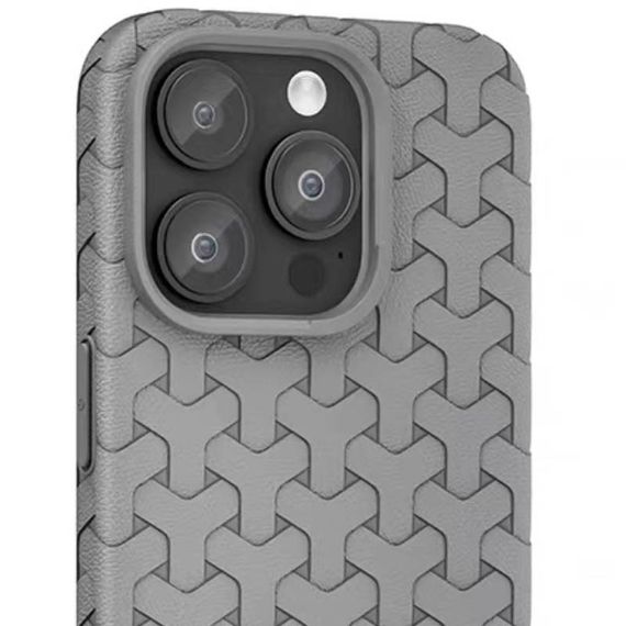 Чехол TPU Weaving для Apple iPhone 14 Pro (6.1") Grey | Зображення 1