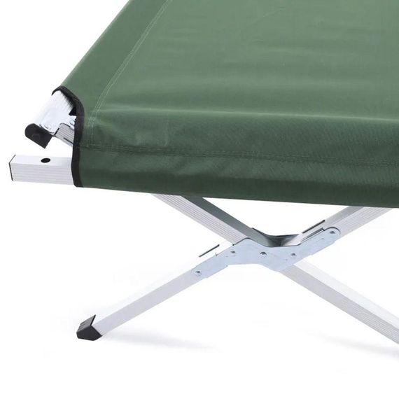 Ліжко розкладне для кемпінгу 189х70х45см, Зелений / Туристичне ліжко-розкладачка з чохлом | Зображення 7