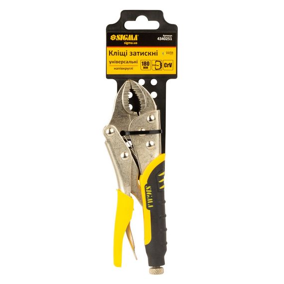Кліщі Sigma затискні універсальні напівкруглі 180мм CrV (4340251) | Зображення 8