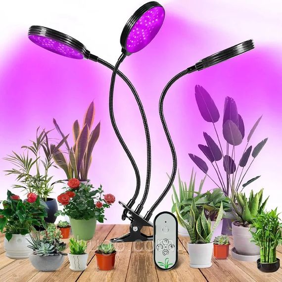 Світлодіодна фітолампа 3 головки з гнучким дизайном, USB живлення та контролером, 60 Вт, XPRO (234568582_516) | Зображення 2