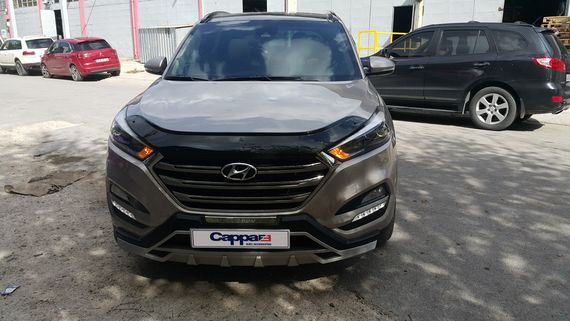 Дефлектор капота (EuroCap) для Hyundai Tucson TL 2016-2021 гг | Зображення 5