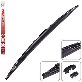 Щітки склоочисника каркасні зі спойлером VOIN 24"-600мм (TP605SWS-24") DRIVER