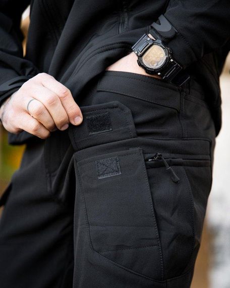 Міські тактичні штани MAXIMUS софтшел black ПП7981 | Зображення 5