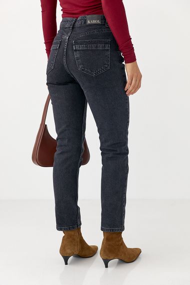 Жіночі джинси Mom Fit - чорний цвет, 36р (є розміри) | Зображення 1