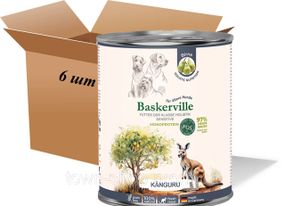 Влажный корм для собак. Вaskerville Пребио. Кенгуру с грушей, полнорационный корм для собак с чувствительным пищеварением и