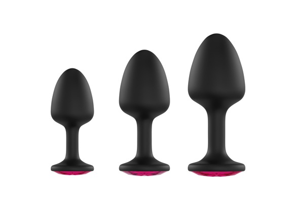 Анальна пробка Dorcel Geisha Plug Ruby M з кулькою всередині, створює вібрації, макс. діаметр 3,2см | Зображення 1