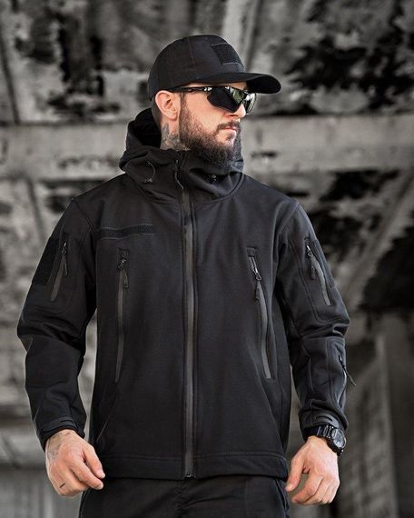 Тактична куртка softshell masad чорна | Зображення 1