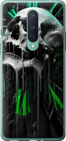 Чехол на OnePlus 8 Череп-часы "4100u-1902-17620"