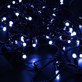 Гірлянда 160LED (Діод) Blue, 20 метрів, вилка, що підлягає, чорна ізоляція