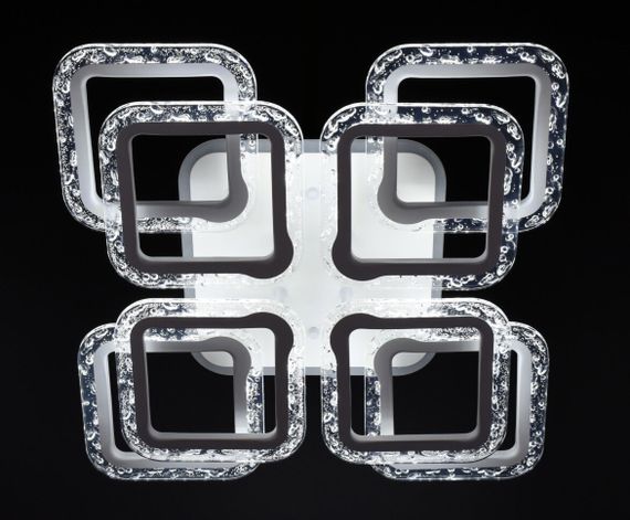 Люстра світлодіодна стельова LED світильник для квартири на стелю лед з пультом 26547 Білий 11х46х46 см. | Зображення 3