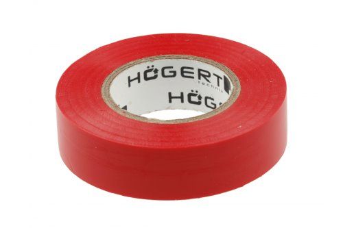 Стрічка ізоляційна ПВХ, червона, HT1P282 уп 1 шт Hoegert