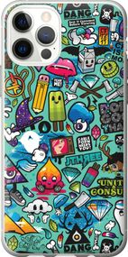 Чехол на iPhone 12 Стикер бомбинг 1 "693u-2053-17620"