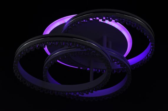 Люстра світлодіодна стельова LED світильник для квартири на стелю лед 26324 Білий 16х43х43 см. | Зображення 8