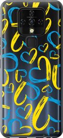 Чехол на Tecno Camon 16 SE CE7j Сердца UA "5292u-2398-17620"