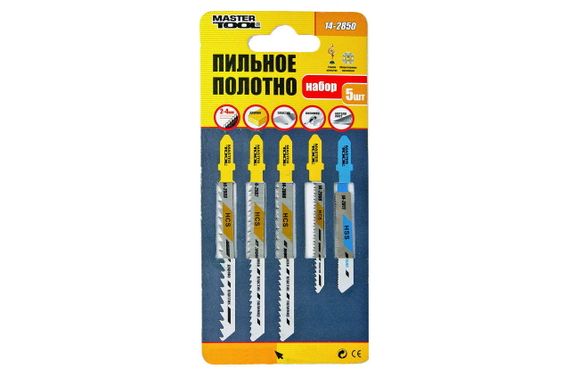 Полотно пильное для лобзика Mastertool - набор дерево-пластик-металл (5 шт.) (14-2850) | Зображення 2