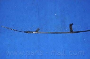 Трос ручного гальма лів. (вир-во PARTS-MALL) PARTS-MALL PTB308 на HYUNDAI AVEGA III (MC)