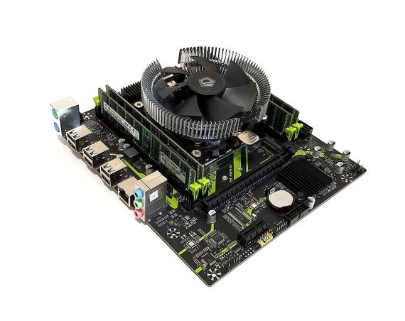Комплект: Материнская плата Machinist X99 PR9-H (Unlock Turbo Boost) / LGA2011-3 / Intel Xeon E5-2630 v3 (8 (16) ядер по 2.4 - 3.2 GHz) / 8 GB DDR4 + Кулер ID-Cooling DK-01 б/у | Зображення 1