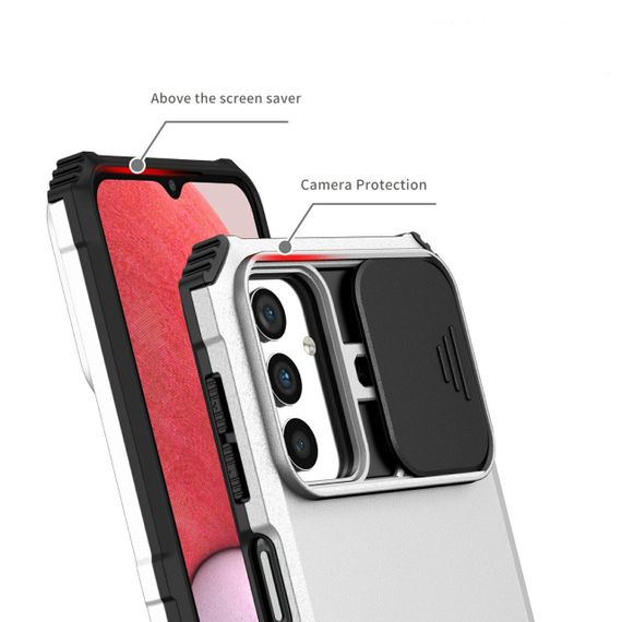 Чохол Kickstand із захистом камери для Samsung Galaxy S21 FE колір Білий | Зображення 2