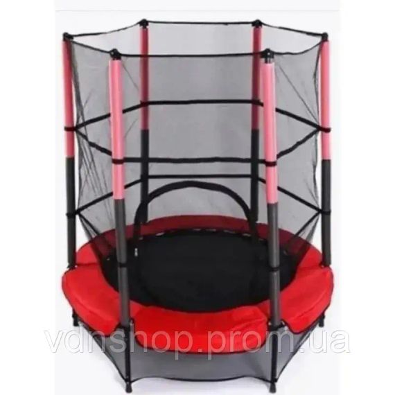 Батут дитячий для дому TILLY BT-RJ-0072 із захисною сіткою діаметр 140 см до 100 кг | Зображення 1