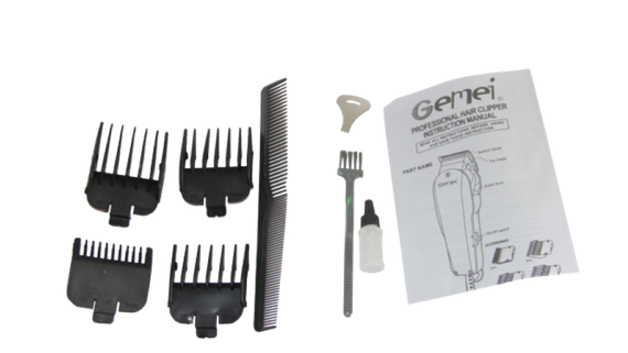 Якісна машинка для стрижки волосся з 4 знімними насадками Gemei GM1-1005 червоний (lp-91051_328) | Зображення 2