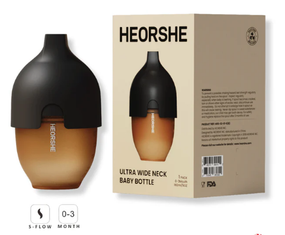 Пляшечка для годування HEORSHE 160 мл Чорна