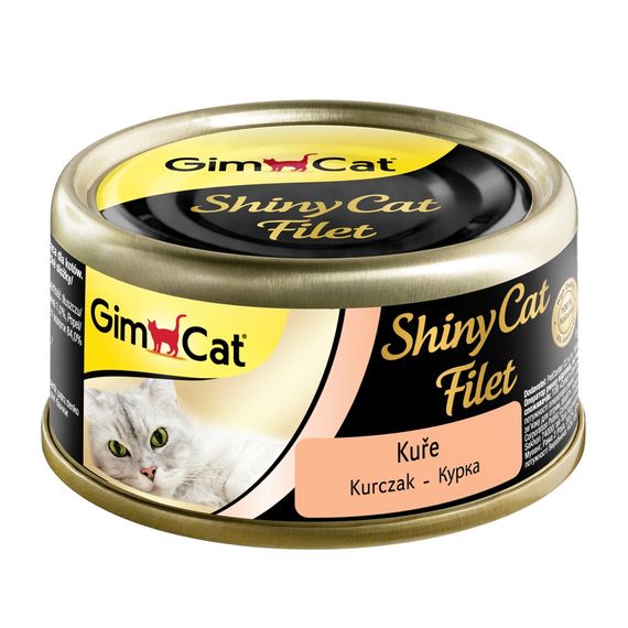 Корм вологий GimCat Shiny Cat Filet для котів з куркою та рисом 70 г
