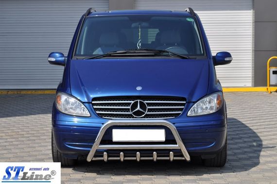 Кенгурятник WT003/004 (нерж.) 50мм, без надписи для Mercedes Viano 2004-2015 гг | Зображення 6