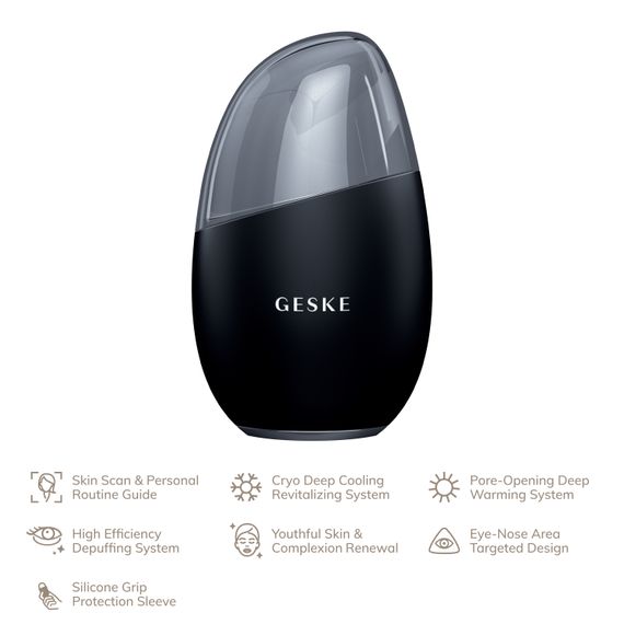 Масажер для обличчя GESKE Cool&Warm Eye and Face Massager 7в1 black | Зображення 1